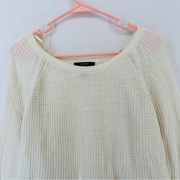 Forever 21 Knit Pullover Sweater Size L Beige - Picture 2 of 10